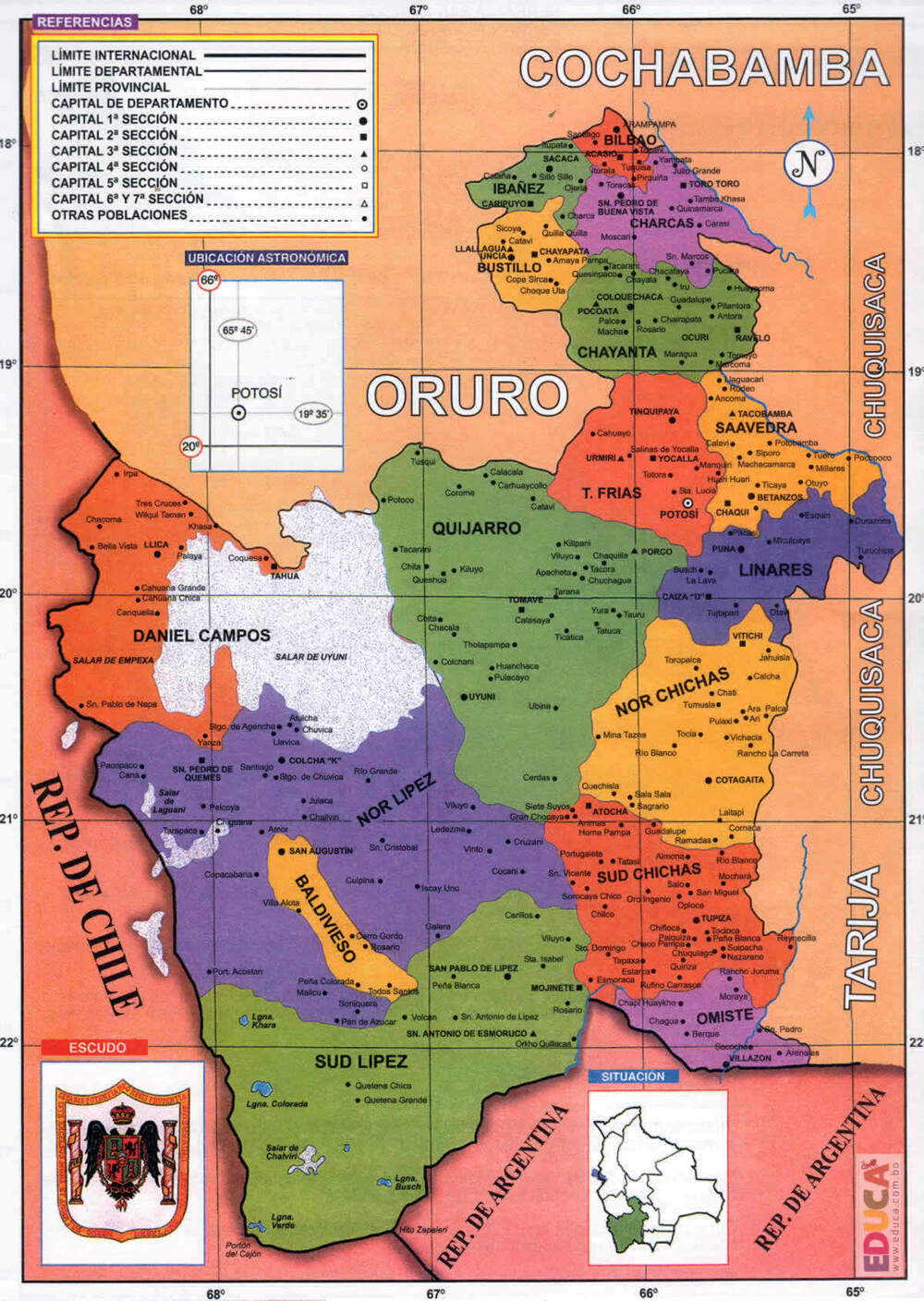 Mapa Del Departamento De Potosí Tamaño Completo Ex 0447