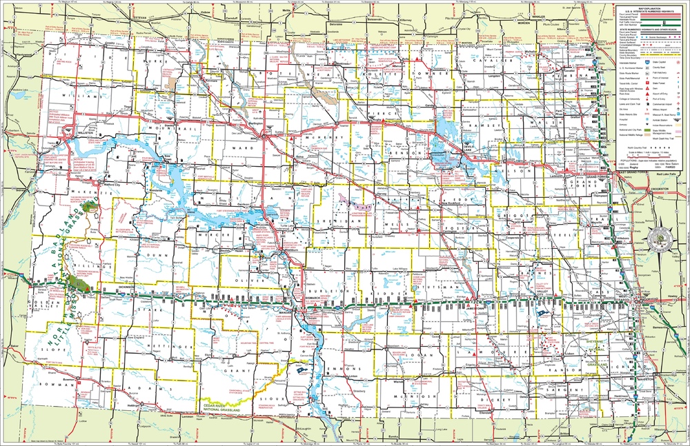 Map of North Dakota - Full size | Gifex