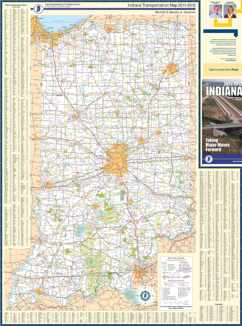 Indiana On The United States Map Indiana Map | Gifex