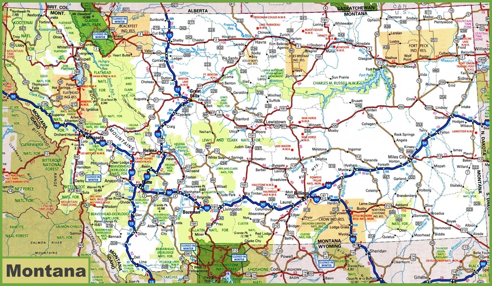 Montana Road Map 