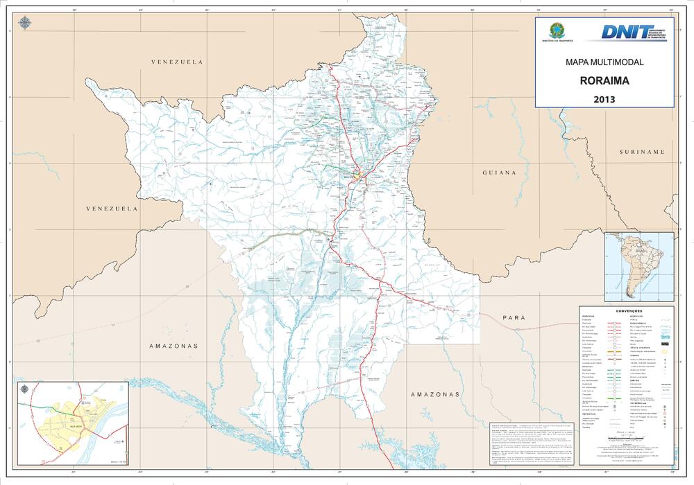 Mapa De Carreteras Del Estado De Roraima Tama O Completo Gifex