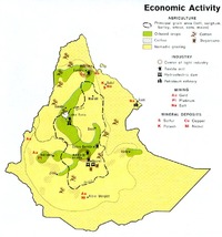 Ethiopia - Horn of Africa Shaded Relief Map 1972 | Gifex