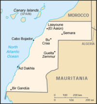 Western Sahara - Western Sahara and Northern Mauritania Map 1958 | Gifex