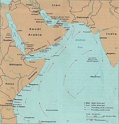 Indian Ocean Dhow Ports 1976