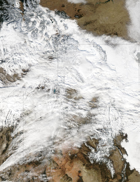 Nieve en Estados Unidos occidental