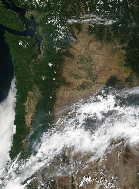 Fires in Oregon and Washington