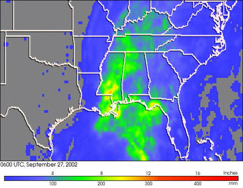 Isidore Dumps Heavy Rains on Southeastern U.S.