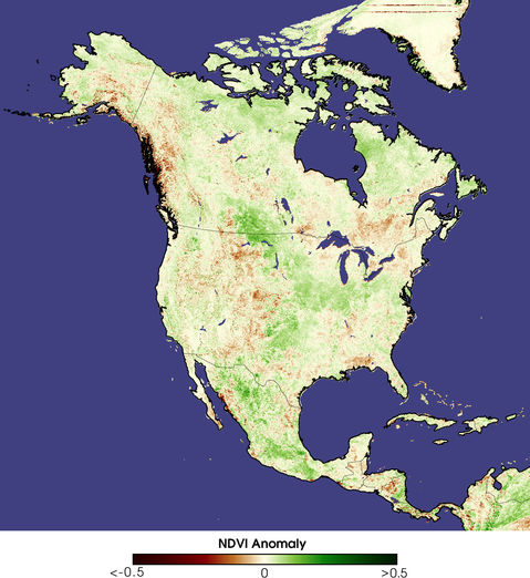 Drought in North America July 2000