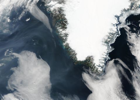 Smoke from Alaskan fires off Greenland