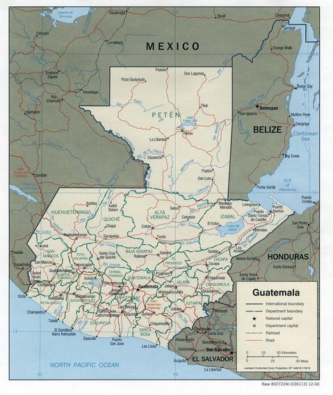 Mapa Político de Guatemala 2000