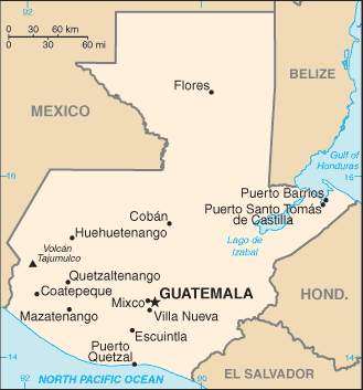 Mapa pequeña Escala de Guatemala 2007