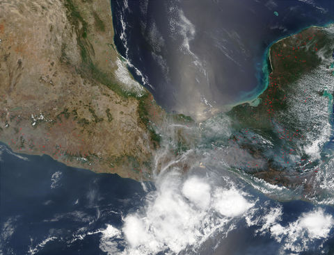 Fires in Mexico and Central America