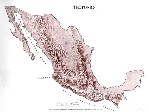 Tectonic Map of Mexico