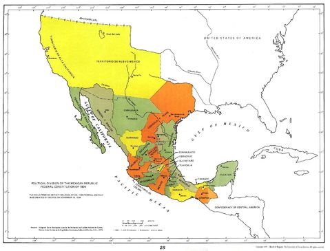 Mexico Political Divisions 1824