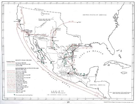 Wars between Texas/United States and Mexico