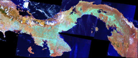 Imagen de satélite de Panamá