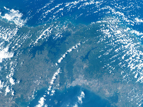 Imagen de satélite del Canal de Panamá