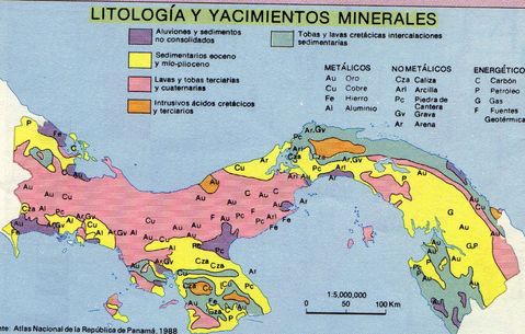 Panama´s Lithology Mineral Deposits 