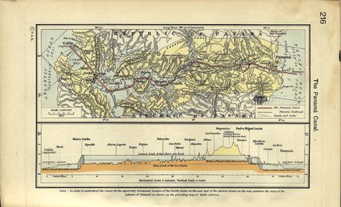 Mapa del Canal de Panamá