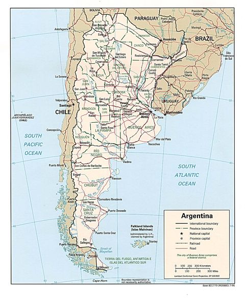 Argentina Political Map | Gifex