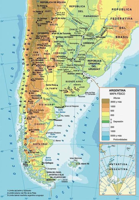 Argentina Physical Map