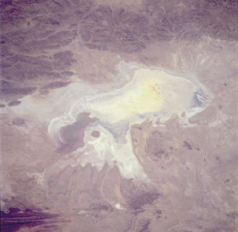 Satellite Image, Photo of Lake Poopo, Bolivia