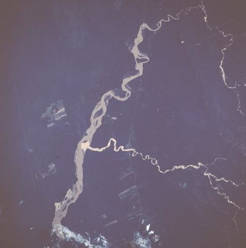 Satellite Image, Photo of Rio Grande, Bolivia