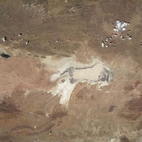 Satellite Image, Photo of Lake Poopo, Bolivia