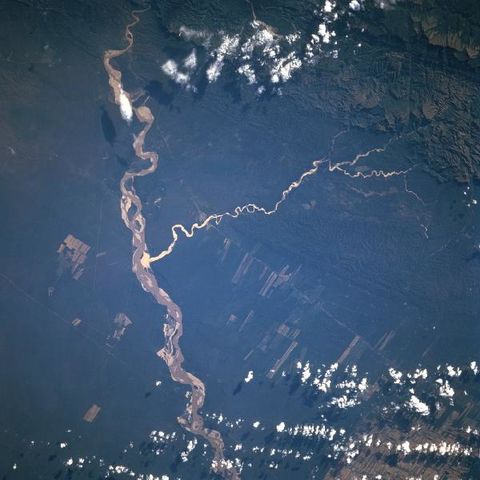 Imagen satelital del río Grande, Bolivia 