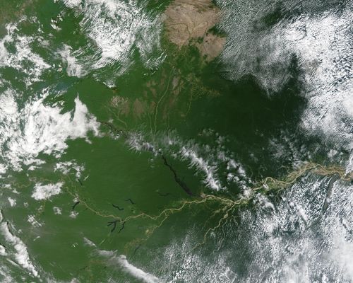 Imagen Satelital Del Río Amazonas | Gifex