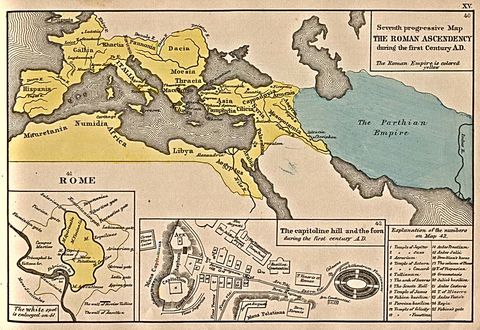 The expansion of Rome 1st Century B.C.