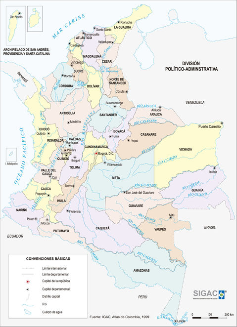 Mapa Político de Colombia