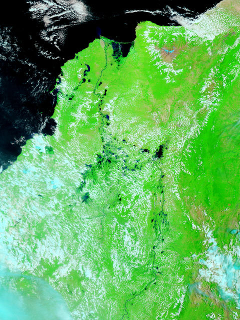 Northern Colombia (before floods, false color)