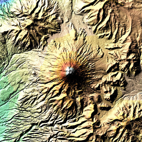 Imagen satelital del  Volcán Cotopaxi