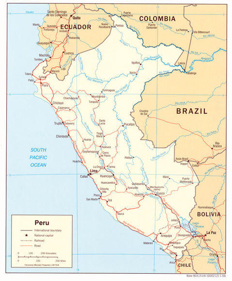 Mapa Político de Perú 2006