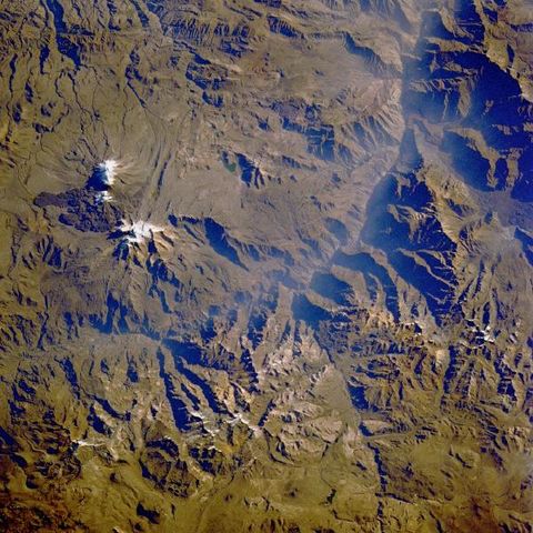 Imagen, Foto Satelite del Volcan Ampato, Peru