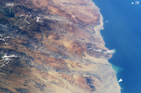 Satellite Image, Photo of Acarí and Yauca Rivers, Laguna Parincocha, Peru