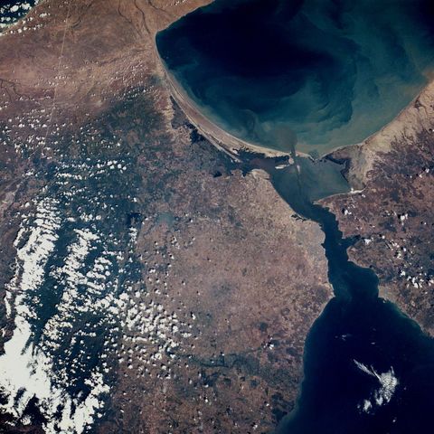 Satellite Image, Photo of Lake Maracaibo Area, Venezuela