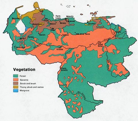 Vegetación de Venezuela 1972