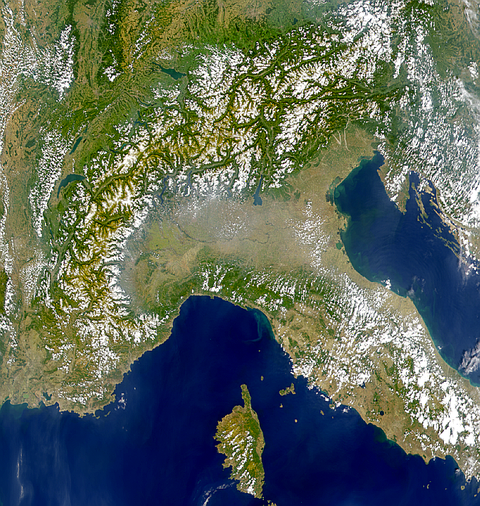 Norte de Italia y los Alpes