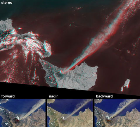 Stereo View of the Eruption of Mount Etna