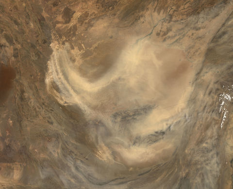 Dust storm in Afghanistan