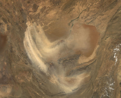 Dust storm in Afghanistan