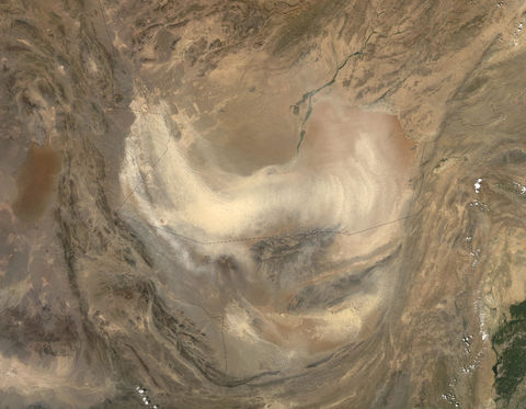 Dust storm in Afghanistan