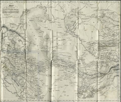 Mapa de Persia y Afganistán 1856