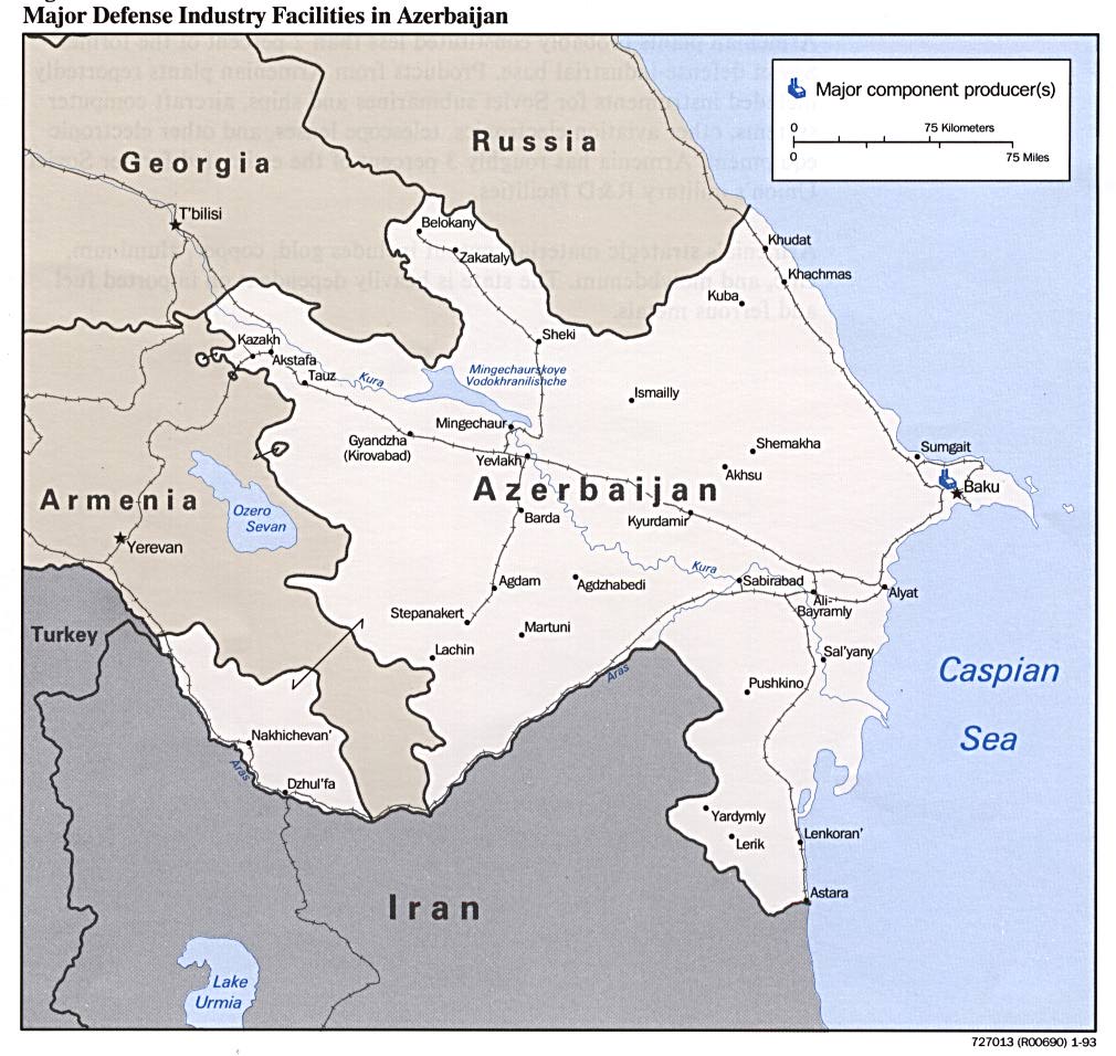 Principales Instalaciones de la Industria de Defensa de Azerbaiyán 1993