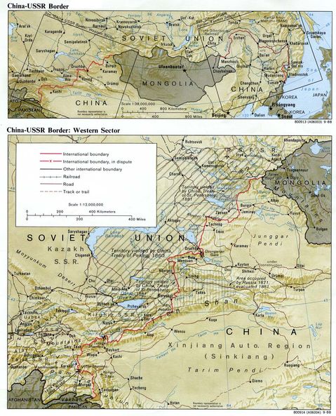 China-Former USSR Border, Western Sector 1988