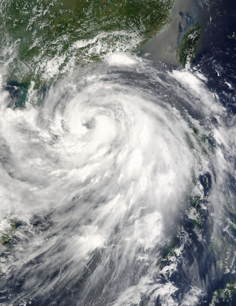 Typhoon Krovanh (12W) approaching China