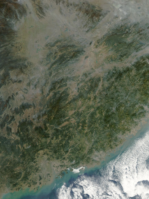 Fires and haze in southeastern China