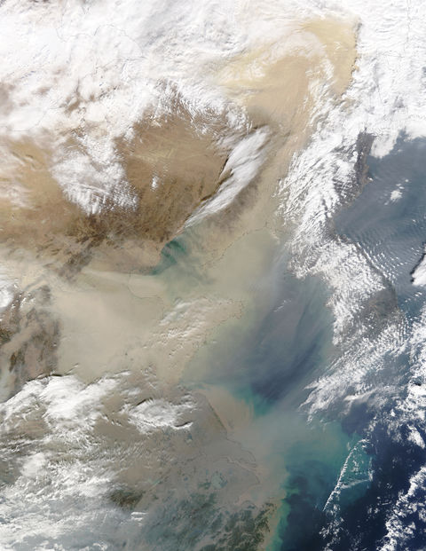 Dust storm in China